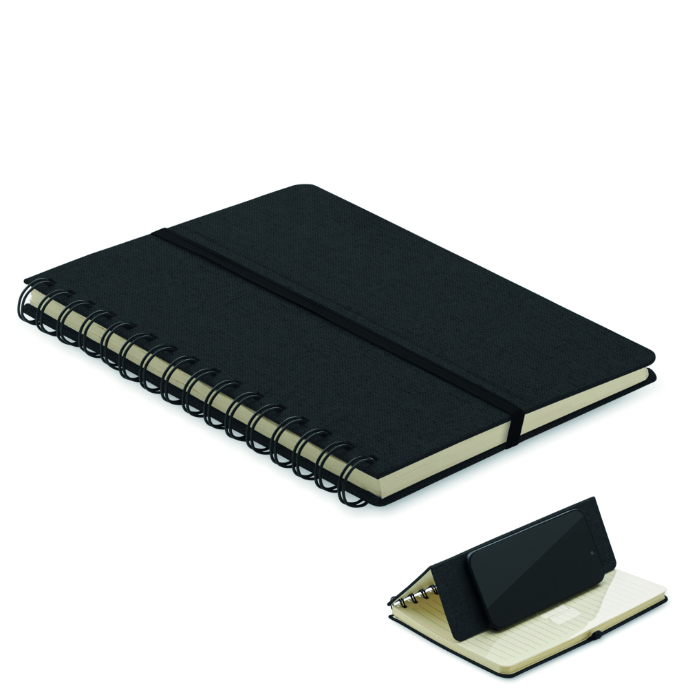 Logotrade advertising products photo of: A5 notebook with phone holder